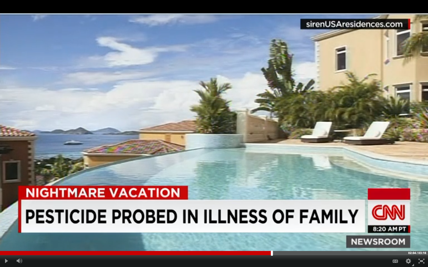 CNN: Family found in comas from “Pesticide Exposure” at Virgin Island Luxury Resort