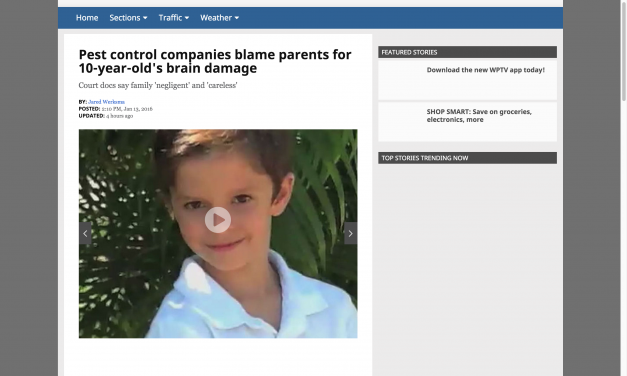Terminix Blames Family for 10-year-old Son’s Brain Damage Caused by Fumigation