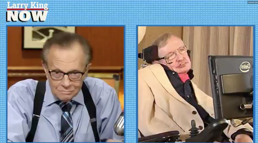 People, ever more greedy and stupid, destroy the world – Stephen Hawking to Larry King