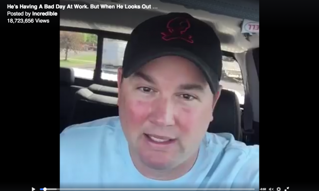 He’s Having A Bad Day At Work. But When He Looks Out Of His Truck, He Spots THIS…