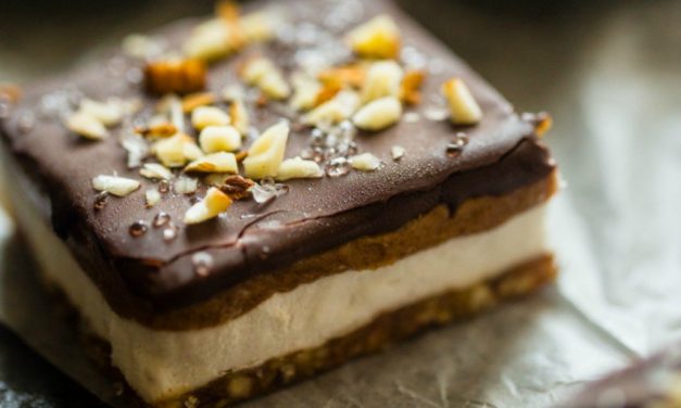 Vegan No-Bake Salted Almond Joy Bars!