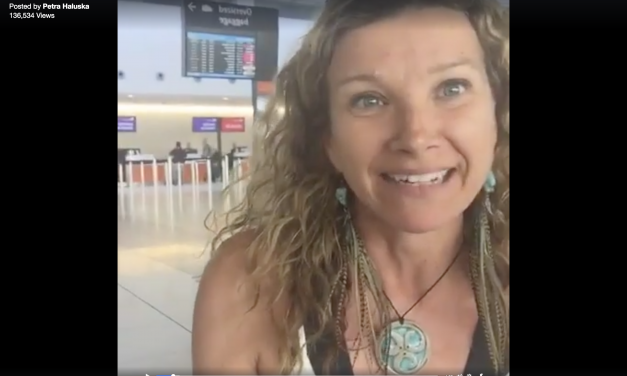 Woman removed by 6 Policemen off her flight for questioning what was being sprayed ON her!