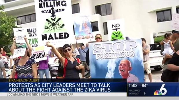 CBS NEWS: After public outcry, aerial spraying for Zika over Miami Beach delayed, but just for one day