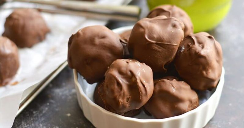Dark chocolate coconut milk ice cream bonbons (2-ingredient, dairy-free recipe)