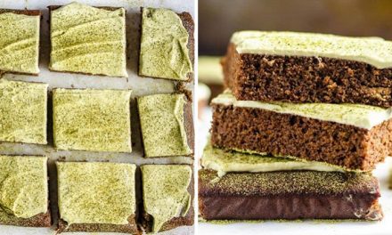 Matcha brownies with green tea frosting (calming, antioxidant-rich recipe)