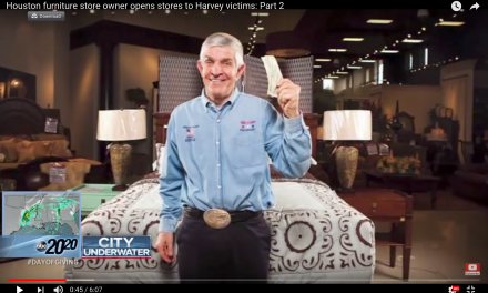 Houston Furniture Store Offers Refuge To Hundreds Of People And Pets!