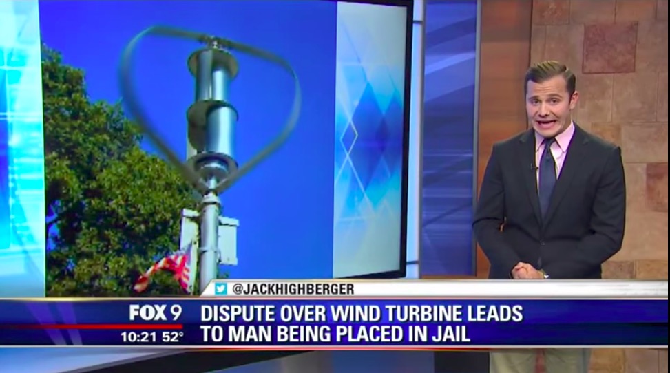 Man sentenced to jail for 6 months for having a wind turbine.