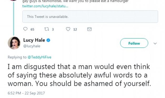Lucy Hale slams ‘disgusting’ male Twitter troll who called her ‘anorexic’ and asked her to ‘eat a hamburger’