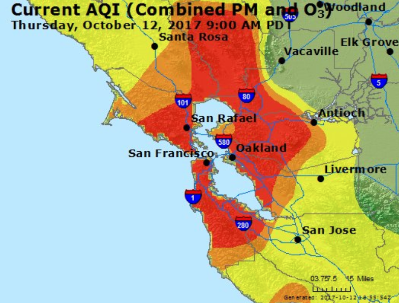 The devastating California wine country fires have made the air more toxic than Beijing’s — and it’s about to get worse (LIVE Video)