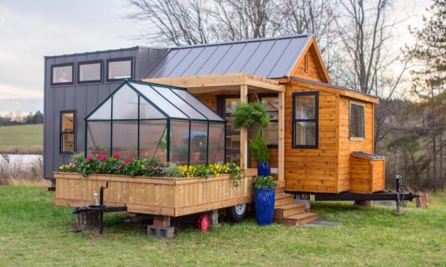 Meet the tiny mobile home that comes equipped with a tiny greenhouse