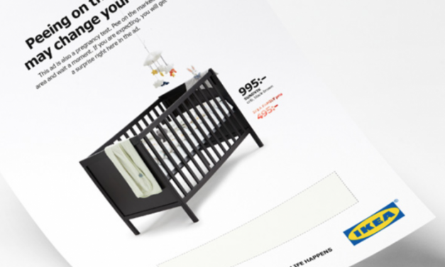 Pregnant Women can pee on an Ikea ad for half price on cribs