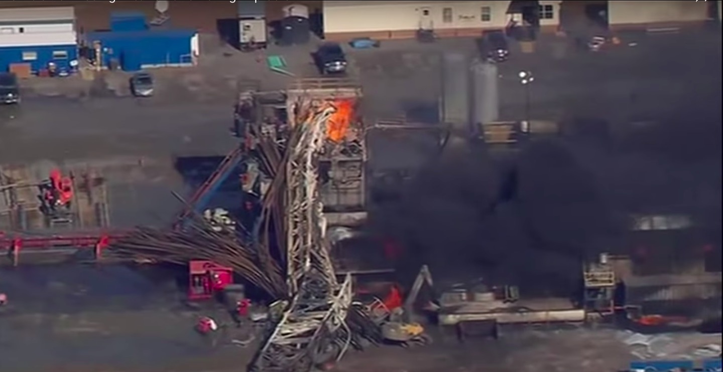 Officials: 5 people unaccounted for after drilling rig explosion in Oklahoma