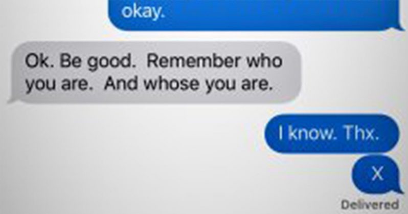 Dad receives coded text message from son, rushes to help him