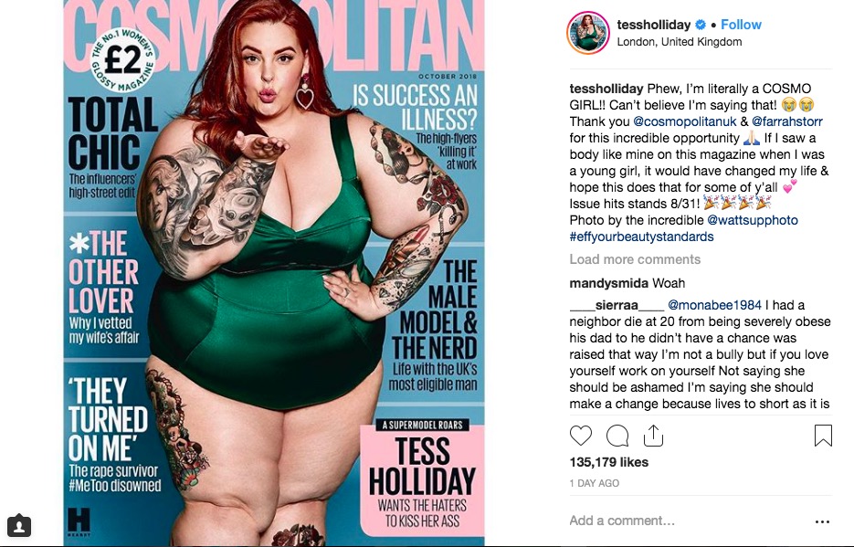 Piers Morgan claims Tess Holliday’s Cosmopolitan cover is ‘dangerous’ and glorifies obesity