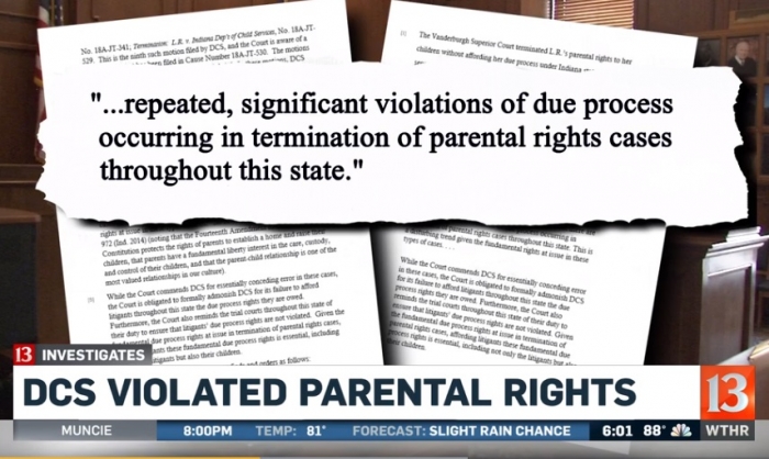 Indiana high court accuses CPS of “significant violations of due process in termination of parental rights”