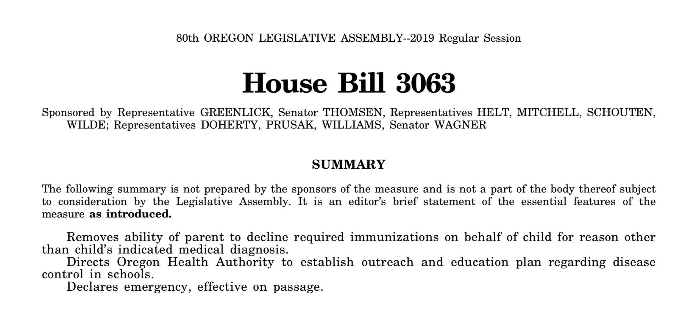 ATTENTION: Oregon’s meet up this Thursday for fast tracked bill concerning medical freedom