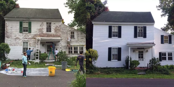 The Kind Neighbor Of A Retired Lonely Teacher Restored And Painted Her House For Free